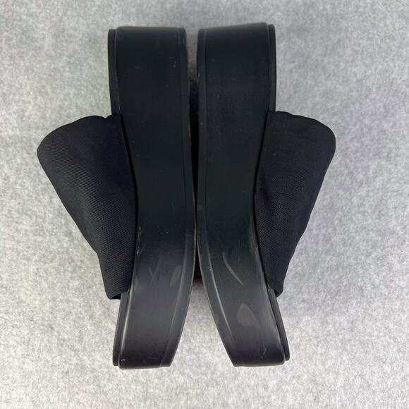 Bebe Black Size 9  Slip on Platform Sandals - Picture 7 of 10